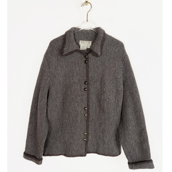 Denbigh Knitwear Sweaters - Vintage Denbigh Knitwear Womens Wool Button front Sweater Jacket size Large Chic